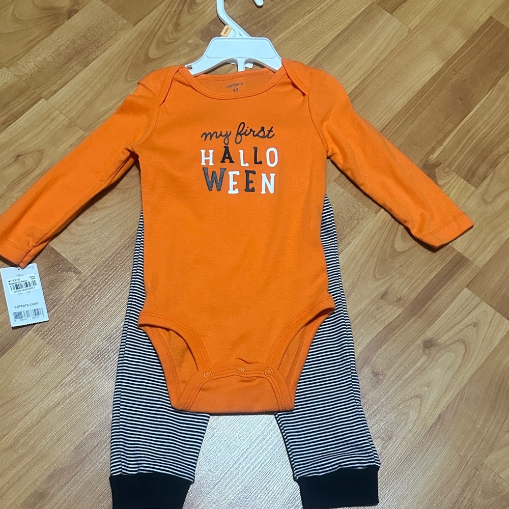 Carter's NWT My first Halloween Baby Bodysuit with pants size 12 months
